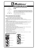 Preview for 3 page of Koblenz D-280 Operating Instructions