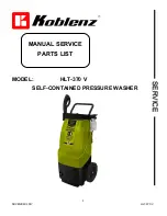 Предварительный просмотр 1 страницы Koblenz HLT-370 V Manual Service Parts List