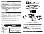 Koblenz HV-12 KW Owner'S Manual preview