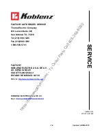 Preview for 15 page of Koblenz SP-2015 Service Manual