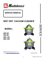 Preview for 1 page of Koblenz WD-12K Service Manual