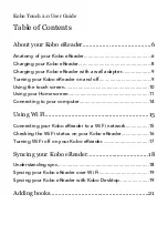 Preview for 2 page of Kobo Touch 2.0 User Manual