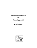 Kobold AFS-G2 Operating Instructions Manual preview