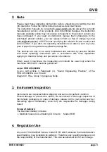 Предварительный просмотр 3 страницы Kobold BVB-1101 Operating Instructions Manual