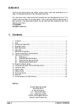 Предварительный просмотр 2 страницы Kobold DAG-A14 Operating Instructions Manual