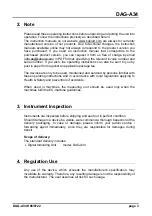 Предварительный просмотр 3 страницы Kobold DAG-A34 Operating Instructions Manual