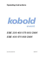 Kobold EBE 200.400.575.800 DMX Operating Instructions Manual предпросмотр