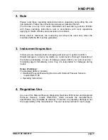 Предварительный просмотр 3 страницы Kobold HND-P105 Operating Instructions Manual