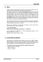 Предварительный просмотр 3 страницы Kobold KAL-0312 EX Operating Instructions Manual