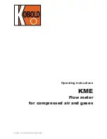 Предварительный просмотр 1 страницы Kobold KME Operating Instructions Manual