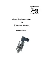 Preview for 1 page of Kobold SEN-33 Series Operating Instructions Manual