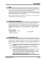 Preview for 3 page of Kobold SEN-9601 Operating Instructions Manual