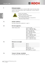 Предварительный просмотр 74 страницы Koch 2.0 Series Operating Manual