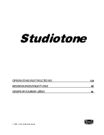 Koch STUDIOTONE Operating Instructions Manual предпросмотр