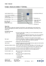 Предварительный просмотр 1 страницы Koch TC40/alu User Manual