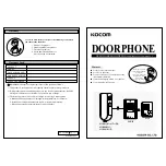 Preview for 1 page of KOCOM DP-203HA User & Installation Manual