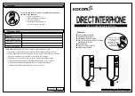 KOCOM IP-201P User & Installation Manual предпросмотр