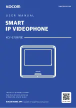 Предварительный просмотр 1 страницы KOCOM KCV-S701IPOE User Manual