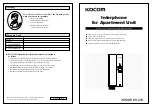 KOCOM KLPD410 User'S Manual For Operation And Installation preview