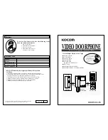 KOCOM KVM-514GS Operating & Installation Manual предпросмотр