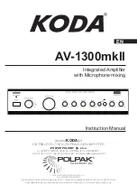 KODA AV-1300mkII Instruction Manual preview