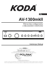 Предварительный просмотр 6 страницы KODA AV-1300mkII Instruction Manual