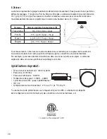 Preview for 20 page of KODA LM56123 Care & Use Instructions