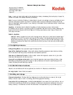 Предварительный просмотр 2 страницы Kodak 1078419 Material Safety Data Sheet