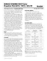 Kodak 5219 Technical Data Manual preview