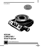 Предварительный просмотр 1 страницы Kodak 5600 - BC5601 Carousel Projector Operating Manual