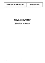 Kodak 5KVA-220V Service Manual preview