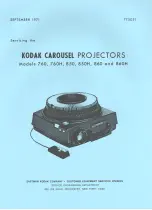 Kodak Carousel 760 Service Manual предпросмотр