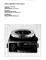 Kodak Carousel S-AV28 Supplement To Operating Instructions preview