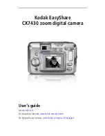 Предварительный просмотр 1 страницы Kodak CX7430 - EASYSHARE Digital Camera User Manual