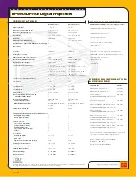 Предварительный просмотр 2 страницы Kodak DP1100 - Digital Projector Specifications