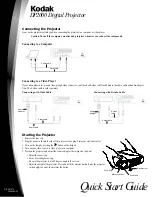 Kodak DP2000 - Digital Projector Quick Start Manual предпросмотр