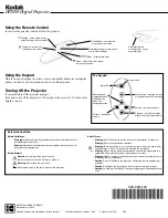 Предварительный просмотр 2 страницы Kodak DP2000 - Digital Projector Quick Start Manual