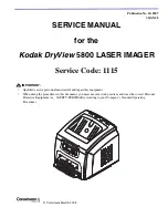 Предварительный просмотр 1 страницы Kodak Dryview 5800 Service Manual