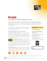 Kodak DS KSDMI4GBCSCAD Specifications preview