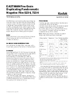 Kodak EASTMAN 5234 Technical Data preview