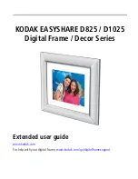 Preview for 1 page of Kodak EASYSHARE D1025 Extended User Manual