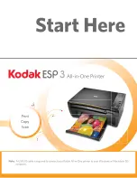 Preview for 1 page of Kodak ESP 3 - All-in-One Color Inkjet Setup Manual