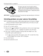 Preview for 18 page of Kodak G610 - EasyShare Printer Dock Photo User Manual