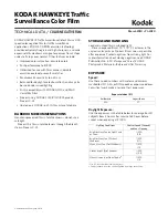 Preview for 1 page of Kodak Hawkeye - Brownie Hawkeye Flash Technical Data Manual