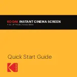 Предварительный просмотр 1 страницы Kodak INSTANT CINEMA SCREEN Quick Start Manual