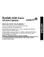 Предварительный просмотр 3 страницы Kodak KE85 Zoom Manual