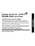 Предварительный просмотр 33 страницы Kodak KE85 Zoom Manual