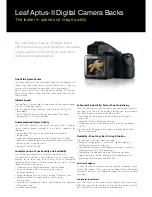 Preview for 2 page of Kodak Leaf Aptus-II Brochure & Specs