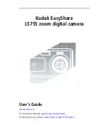 Kodak LS755 - Easyshare Zoom Digital Camera User Manual preview