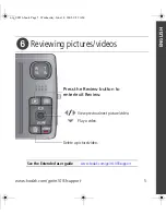 Предварительный просмотр 5 страницы Kodak M1093 - EASYSHARE IS Digital Camera Quick Start Manual